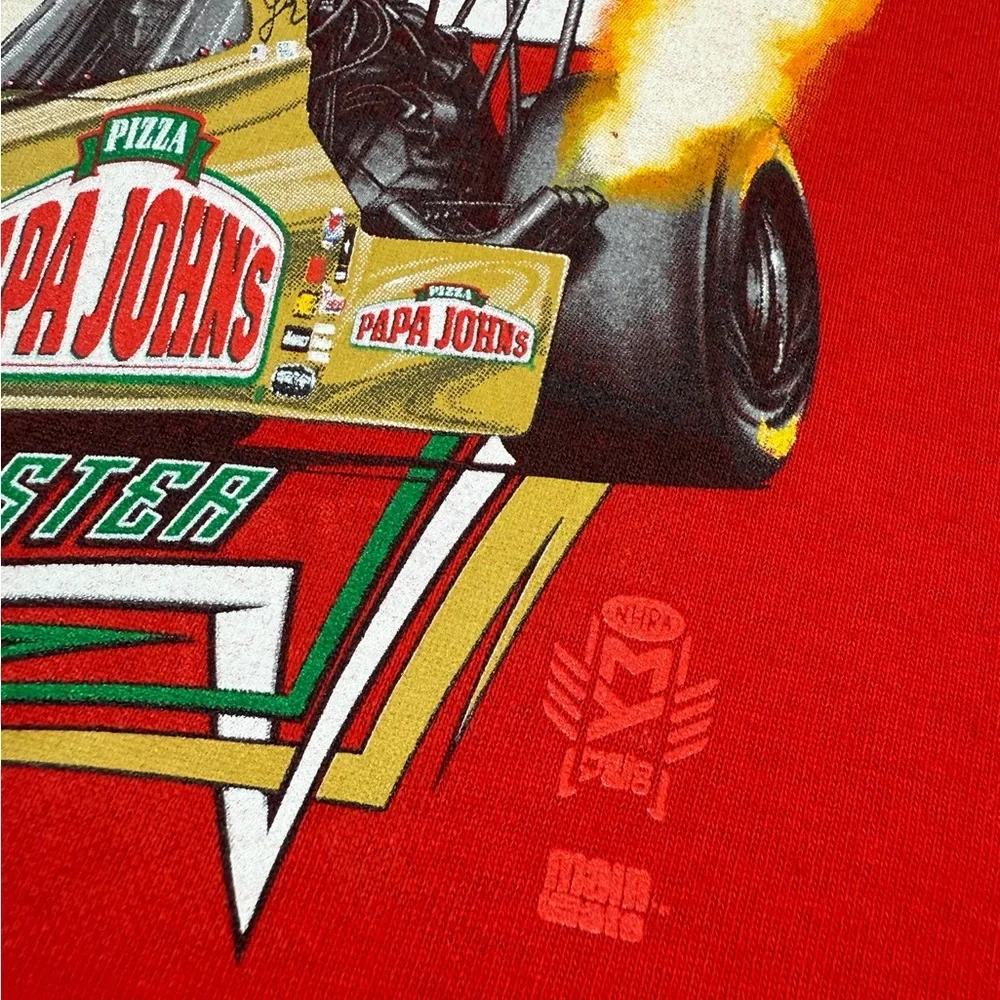DON SCHUMACHER RACING Leah Prichett Papa John's Top Fuel Dragster T-Shirt Size M